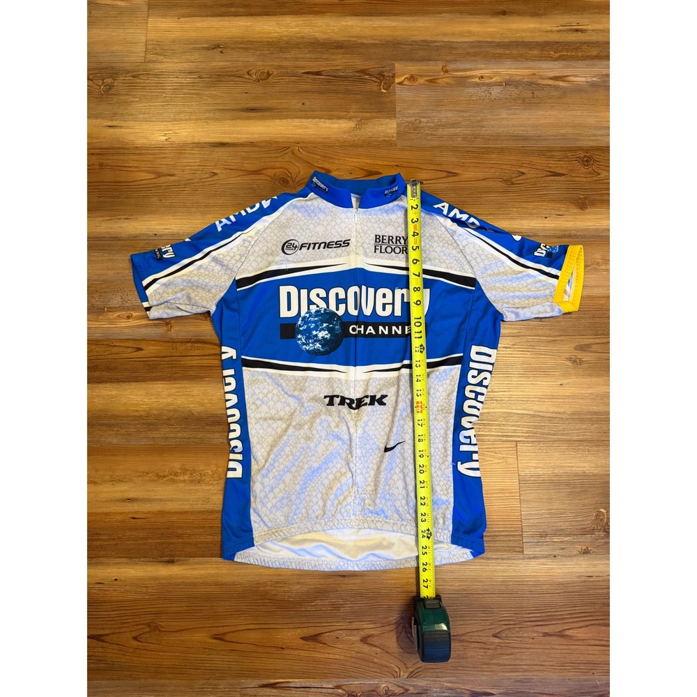 Nike Discovery Channel Pro Cycling Team Jersey Mens XL Blue White - Picture 6 of 7